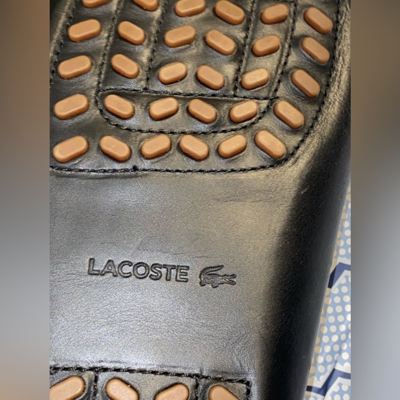 LACOSTE Casual Black Leather Loafer Shoes Black Size 12 main image 5
